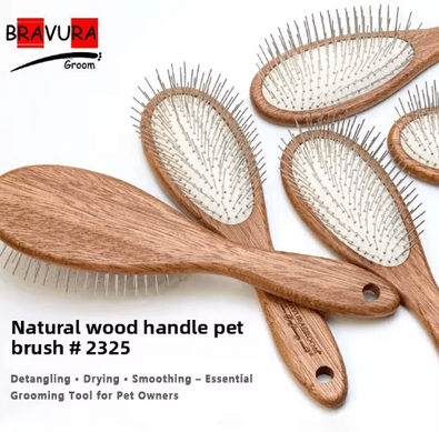 Inspire Picks Long Pin Pet Grooming Slicker Brush Deshedding Brush For Cats & Dogs With Gentle Cushion Comb Long Pin Pet Grooming Slicker Brush Deshedding Brush For Cats & Dogs With Gentle Cushion Comb