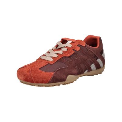 Sneaker GEOX "Geox Sneaker Veloursleder", Herren, Gr. 45, braun (rot), Veloursleder, Schuhe Sneaker