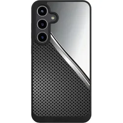 Nivocase Handyhülle für Samsung Galaxy S24+ Hülle NIVOpure Case Schwarz Carbon Metall Stahl (Samsung Galaxy S24+), Smartphone Hülle, Schwarz