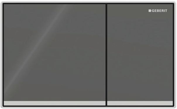 Geberit Sigma 60 Square Betätigungsplatte 115640JK1 Taste lava, Rahmen hochglanz-verchromt, für 2-Mengen-Spülung, flächenbündig