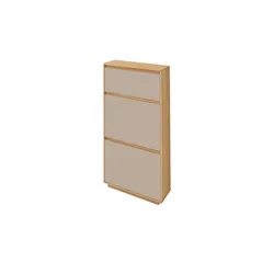 Schuhschrank   ¦ creme ¦ Maße (cm): B: 62 H: 124 T: 21.0