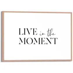 Reinders Wandbild 30 x 20 cm Live in the Moment Holz Weiß