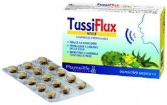 PHARMALIFE RESEARCH Srl Tussiflux Voce 30 Compresse - Dispositivo Medico Emolliente e Lenitivo per la Gola