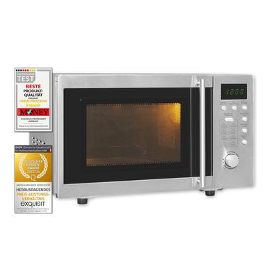Exquisit Unterbau-Mikrowelle UMW 800G-3.1 Inox | 20 Liter Nutzinhalt | Timer | 1000 W Grilleistung| Inox