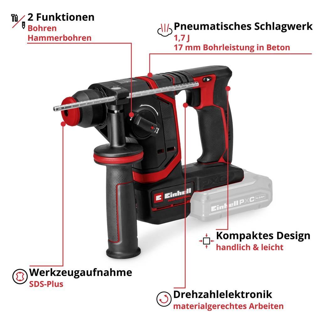 Einhell Professional TP-HD 18/17-C Li BL - Solo -Akku-Bohrhammer 18 V Li-Ion o (Bohrhammer) (4514415)