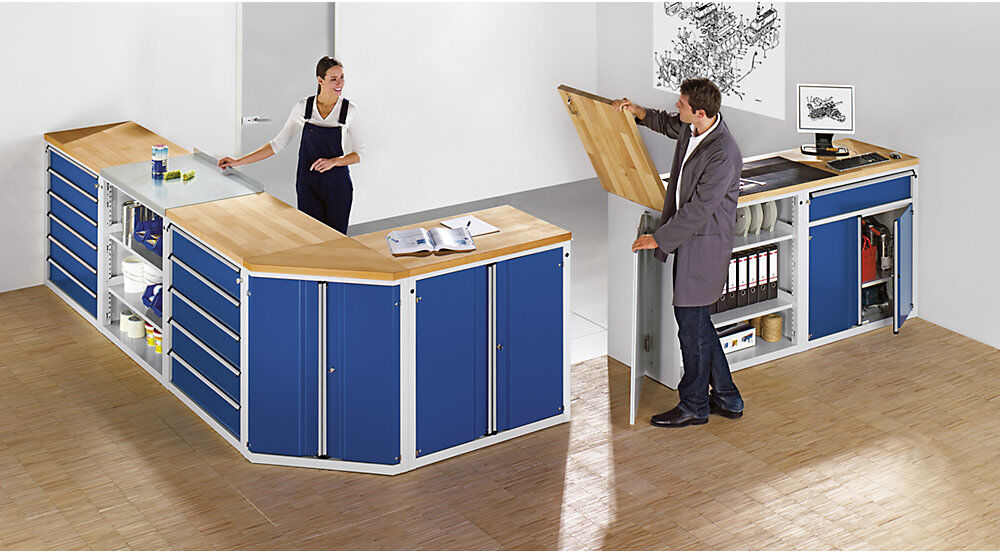 Arbeitsplatte, Buche massiv, 1 Eckplatte ANKE