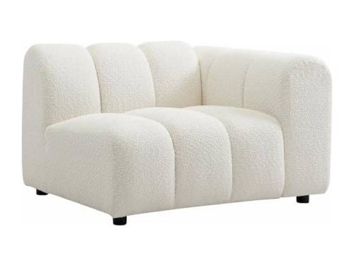 Vente-unique - Sessel mit gerader Rückenlehne 1 Person Jutini - Stoff Weichheit des Frotteestoffs Gepolsterter Effekt