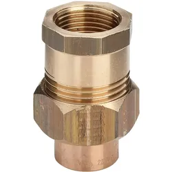 Viega, Zubehör Sanitärinstallation, GmbH & Co.KG Rohrverschraubung Nr. 4330 G Rotguss, innen, flach dichtend 28mmx1