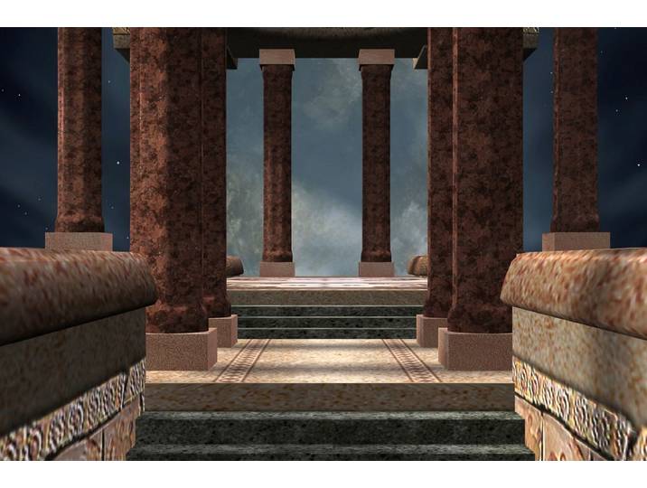 Fototapete PAPERMOON tempel , bunt, B:2,5m L:1,86m, Vlies, Tapeten, Fototapete