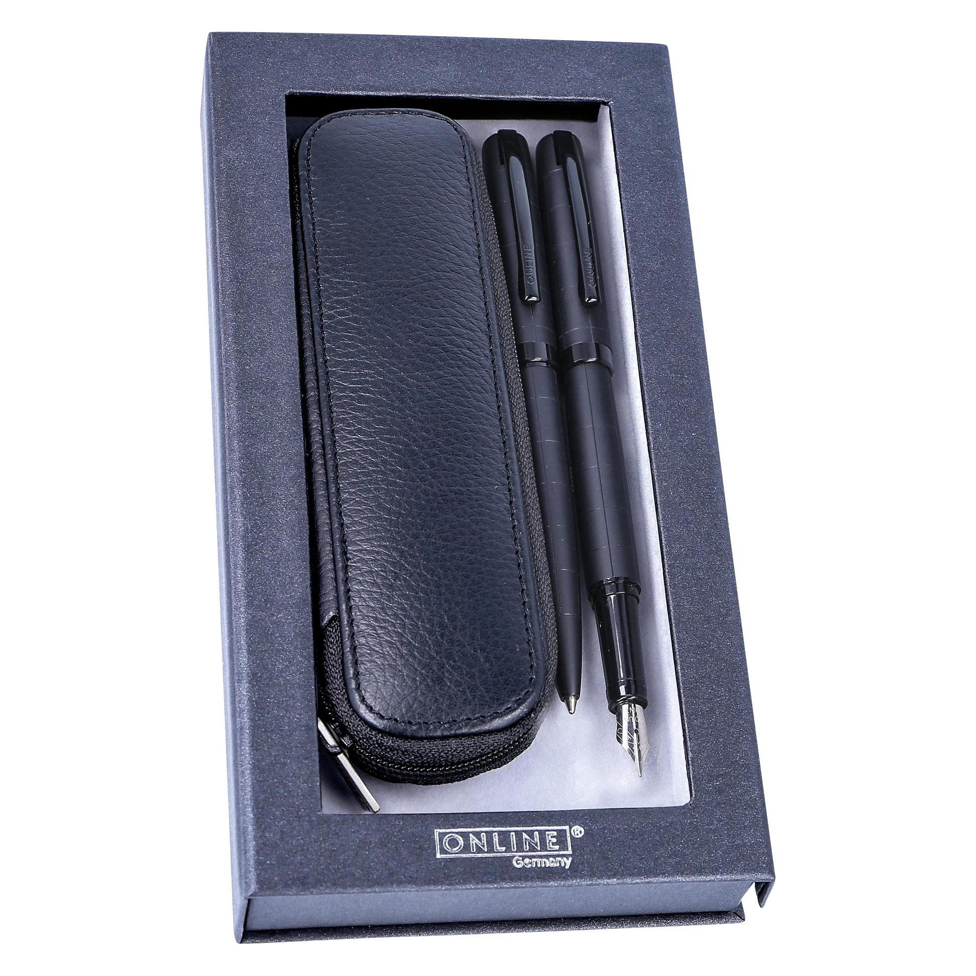 Online Geschenkset Eleganza M 34573 black, Lederetui (2x) (34573)