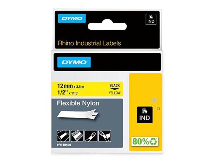 Dymo Rhino Pro 18490 Ruban Industriel en Nylon 12 mm