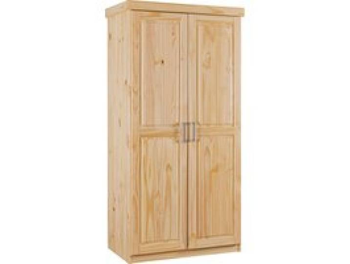 INTER LINK Armoire à vêtements en pin massif, veines naturelles (2 portes, crème)