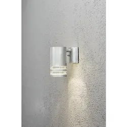 Konstsmide Außen-Wandstrahler MODENA DOWN, mit Öffnung für seitlichen Lichtanteil, GU10 max. 35W, Stahl galvanisiert / Acrylglas klar KON-7515-320