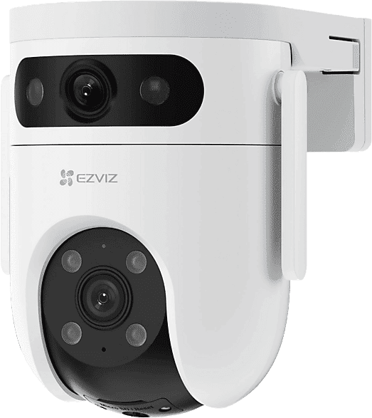 Cámara de vigilancia IP - Ezviz H9c Dual 3K, 2880 x 1620, Función visión nocturna, Detección forma humana/vehículo IA, Blanco