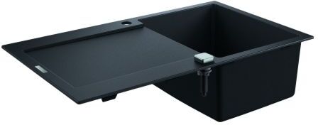 Grohe K500 Komposit-Einbauspüle 31644AP0 860x500mm, 1 Becken mit Abtropffläche, granit schwarz