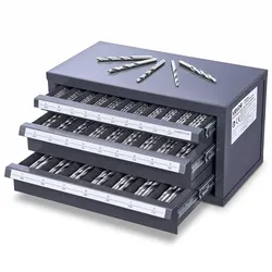 VEVOR Bohrer-Spender-Schrank, Bohrer-Organizer-Schrank mit drei Schubladen für A bis Z, Bohrer-Spender-Organizer-Schrank aus Stahl mit Etiketten, Stapelbarer Bohrer-Spender Aufbewahrung