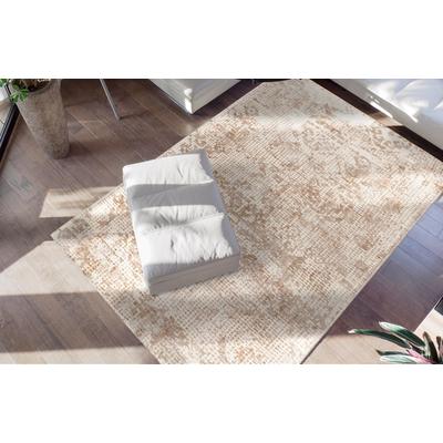 Teppich PADIRO "Puerto 225", beige (beige, creme), B:160cm H:10mm L:230cm, Viskose, Teppiche, Teppich, Kurzflor, Viskose, Wohnzimmer, weicher Handweb, Vintage Optik