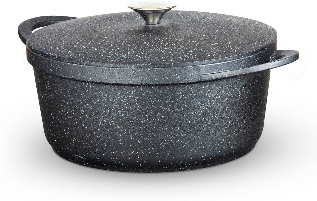 Tower Precision Casserole Dish with Aluminium Lid, Lightweight Cast Aluminium, 20 - 28cm, Black Black 16.70" H x 38" W/6.9 Liter