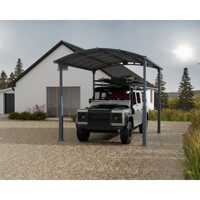 Einzelcarport PALRAM - CANOPIA "Alpine", grau (anthrazit), B/H/T: 259cm x, Carports, 100% UV-geschützt
