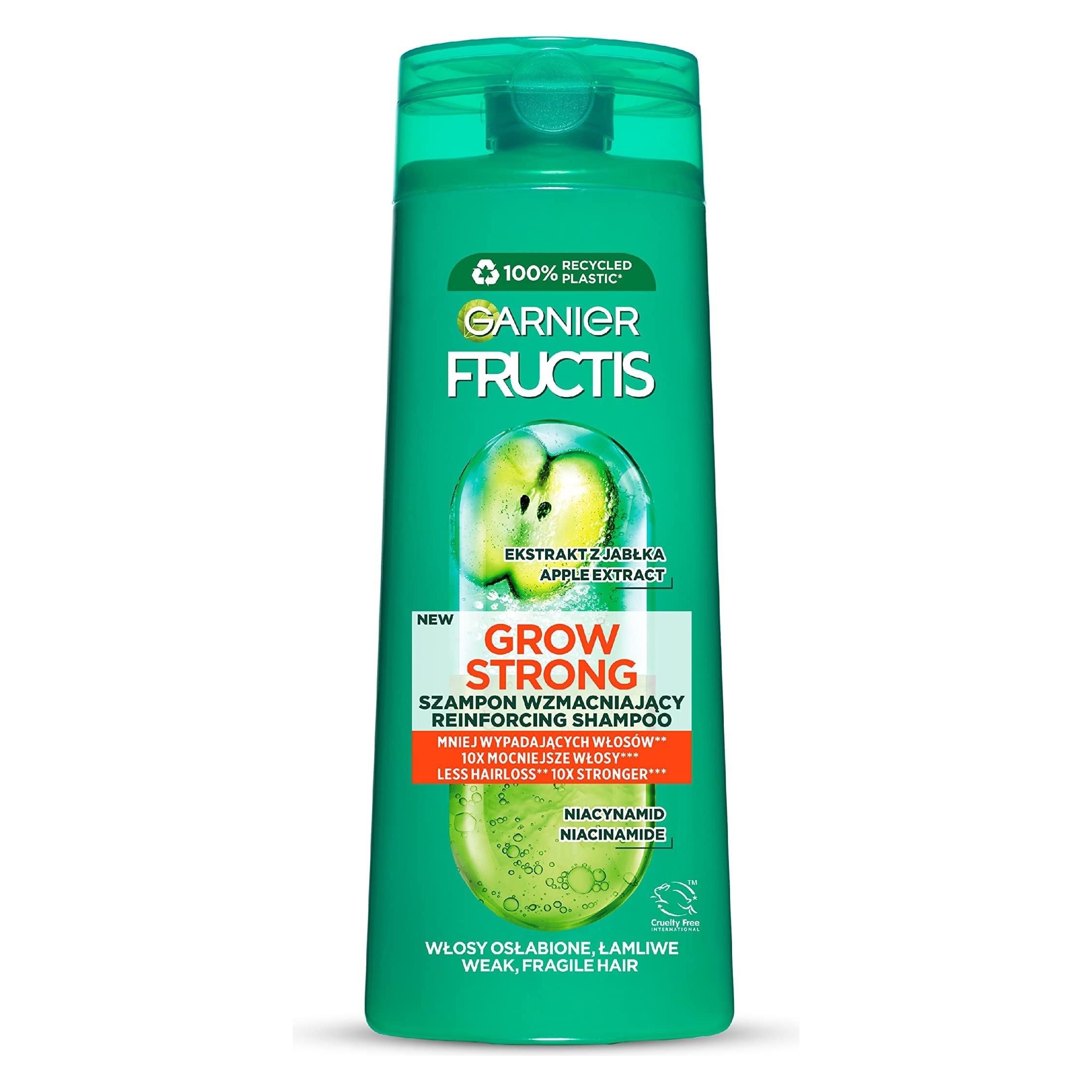 Garnier New Fructis Grow Strong Shampoo For Weakened Hair 400Ml (Flüssiges Shampoo, 400 ml) (3600542061032)