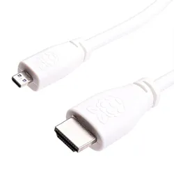 offizielles Raspberry Pi Micro HDMI Kabel, weiss, 1,0m