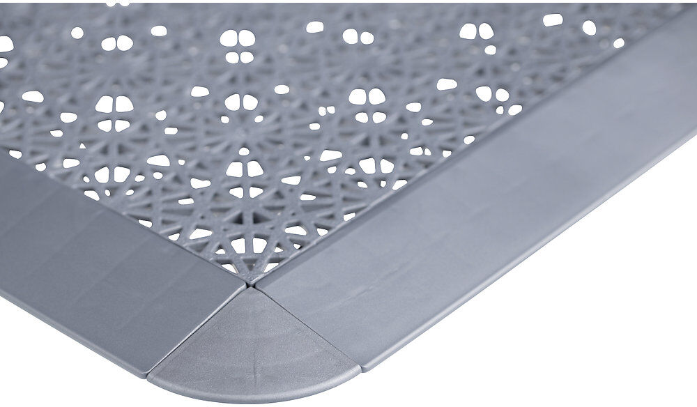 Kunststoff-Bodenfliese Yoga Easy Event, Belastbarkeit 220 t/m², LxB 300 x 55 mm, grau, Abschlussleisten, VE 10 Stk Miltex