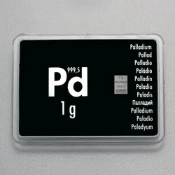 Palladiumbarren 1g "Pd International" (Motivbox)