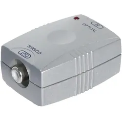 Shiverpeaks Digitaler Audio Signal Wandler, In Toslink - Out Cinch ** BASIC-S (Digital -> Analog), Audio Adapter, Grau