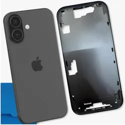 Clappio Mittelgehäuse mit Heatpipe Ersatz iPhone 17 (Apple iPhone 17), Mobilgerät Ersatzteile, Schwarz
