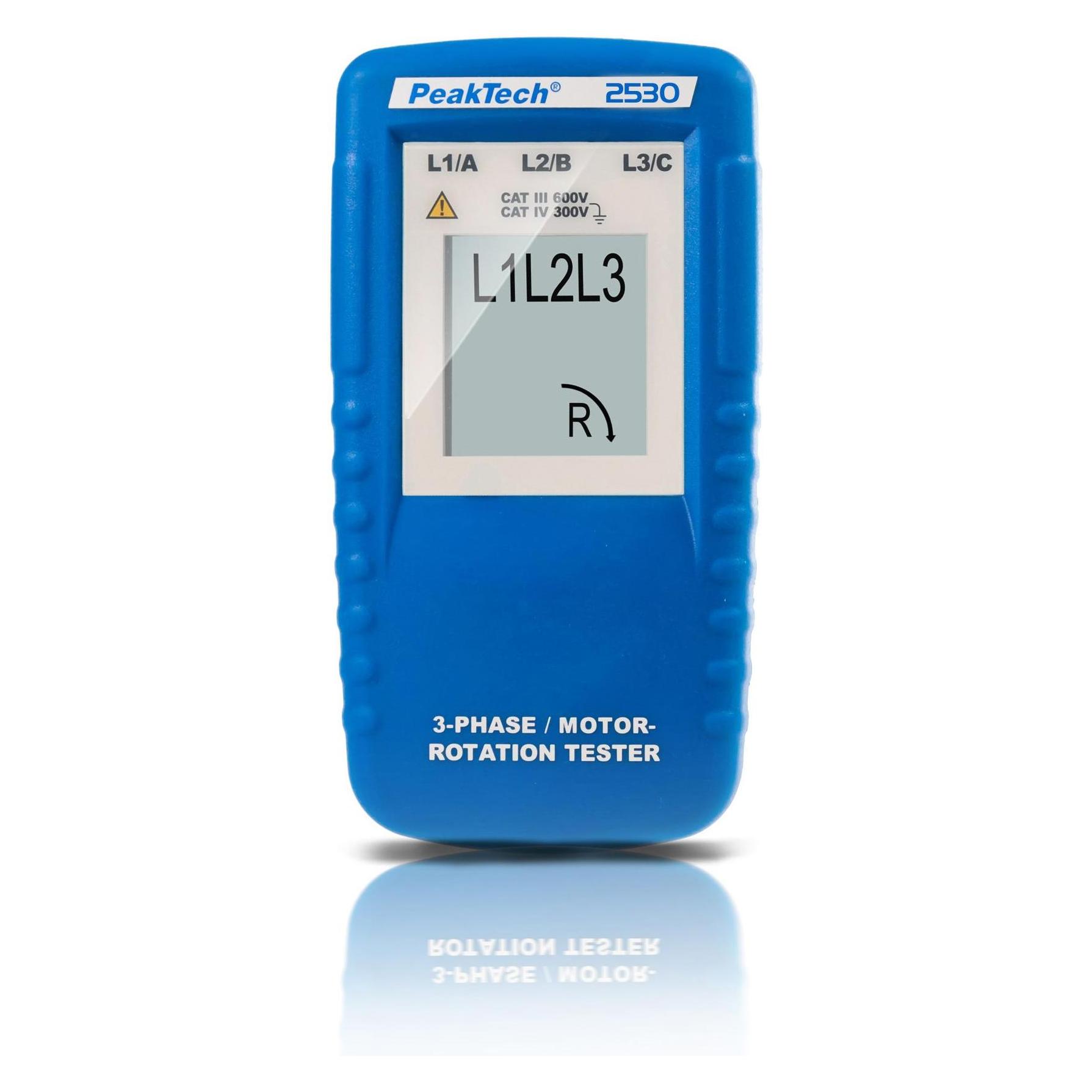 Peaktech P 2530 Drehrichtungsanzeiger (CAT III 600V, Hand-Multimeter) (P 2530)