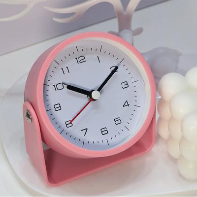 Universal Stock Silent Alarm Clock Minimalist Desk Clock With Quartz Movement For Bedroom, Office & Study pink