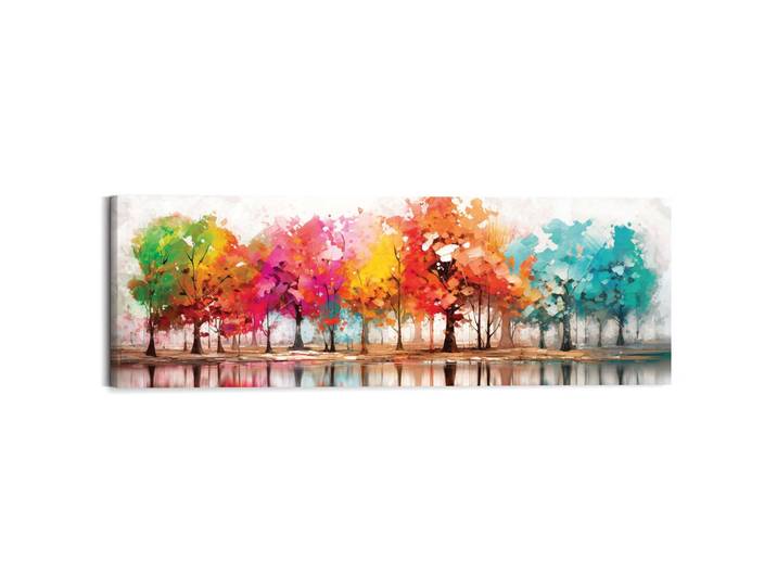 Deco-Panel REINDERS Farbenfroher Wald , bunt (farbe bild(er): mehrfarbig), B:118cm H:40cm T:2cm, Bilder, Deco-Panel, Wohnzimmer - Mehrfarbig - MDF - Wald - 118x40 cm