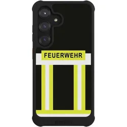 Nivocase Hülle für Samsung Galaxy S25 Stossfeste Handyhülle NIVOmax Case Schwarz Beruf Feuerwehr (Samsung Galaxy S25), Smartphone Hülle, Schwarz