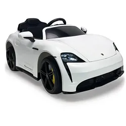INJUSA Porsche Taycan 12V Elektroauto für Kinder ab 3 Jahren – Luxus Kinderauto mit Licht & Sound