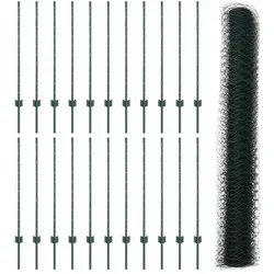 vidaXL, Gartenzaun, Heinsenhof (3,6 cm Maschenbreite)