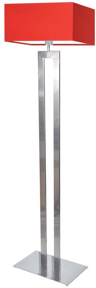 17 Stories Arsh 161cm Traditional Floor Lamp Silver/Red 161cm H X 40cm W X 40cm D