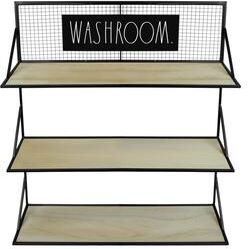 Rae Dunn 3 Tier Wall Shelf - WASHROOM