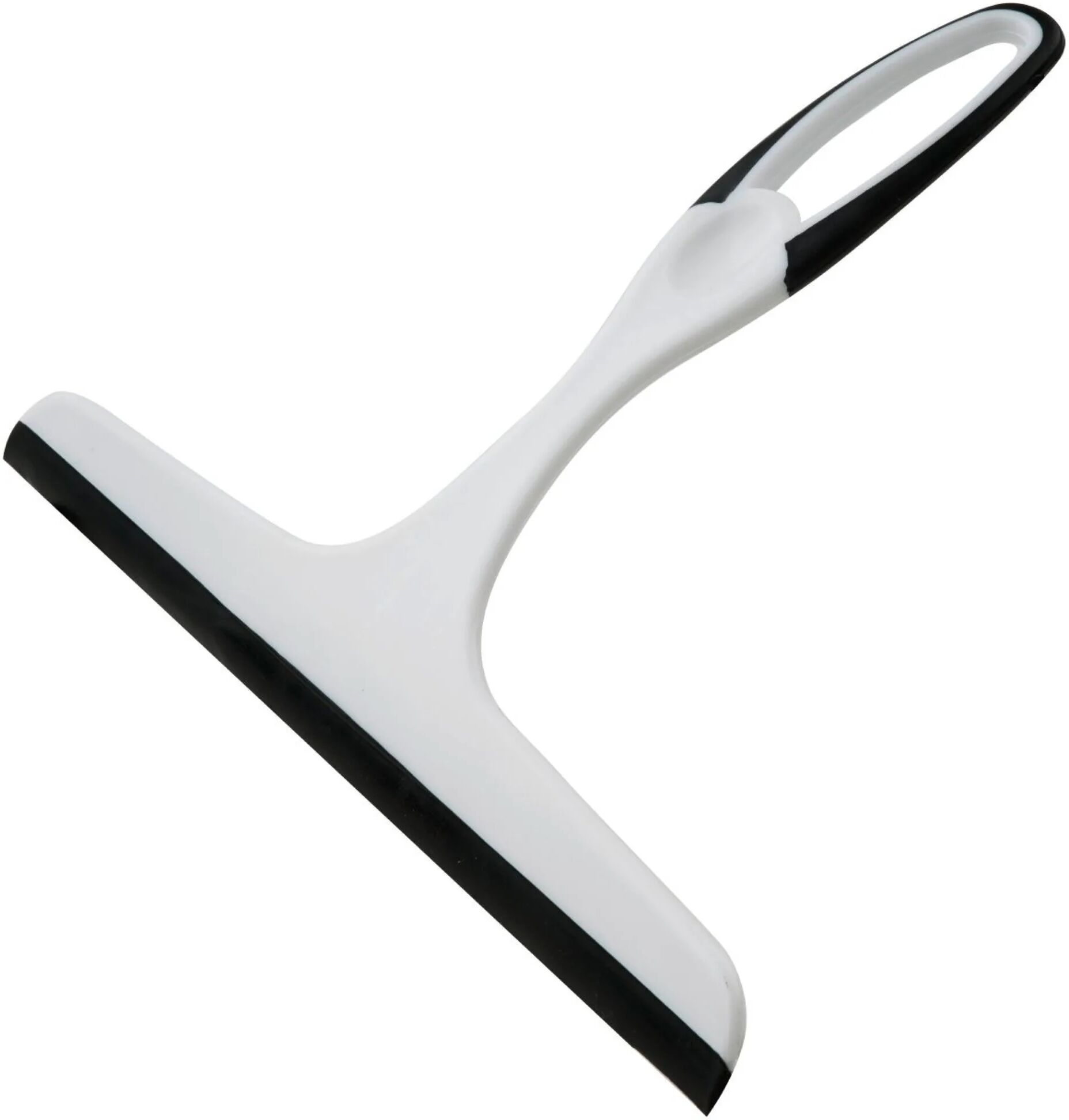 FACKELMANN Duschabzieher 24,5 cm breit, Weiß/Schwarz, hängbar