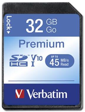 Tarjeta de Memoria SDHC 32GB (Clase 10) - VERBATIM