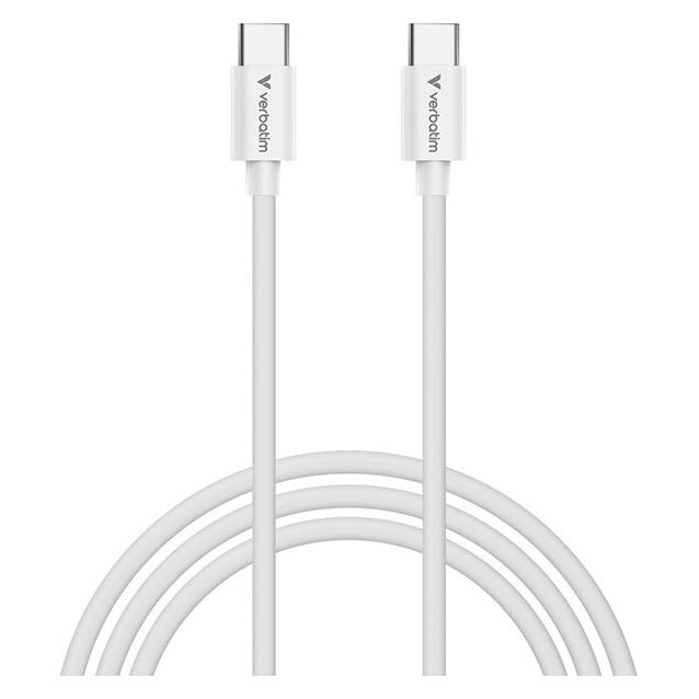 Verbatim Kable Sync & Charge USC-C do C essentials 60W czarny / biały 2szt. 32391 (1 m, USB 2.0, 60 W) (32391)