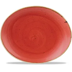 Churchill Stonecast Berry Red Platte Oval 19,7cm