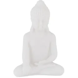 Relaxdays Weiße Buddha Figur 17 cm Weiß