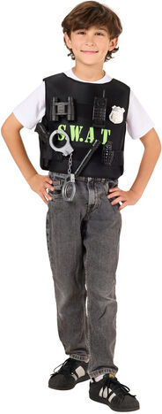 Kinder-Set "SWAT", 9-teilig, schwarz