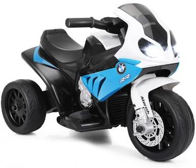 Costway 6V Kids 3 Wheels Riding BMW Licensed Electric Motorcycle-Blue