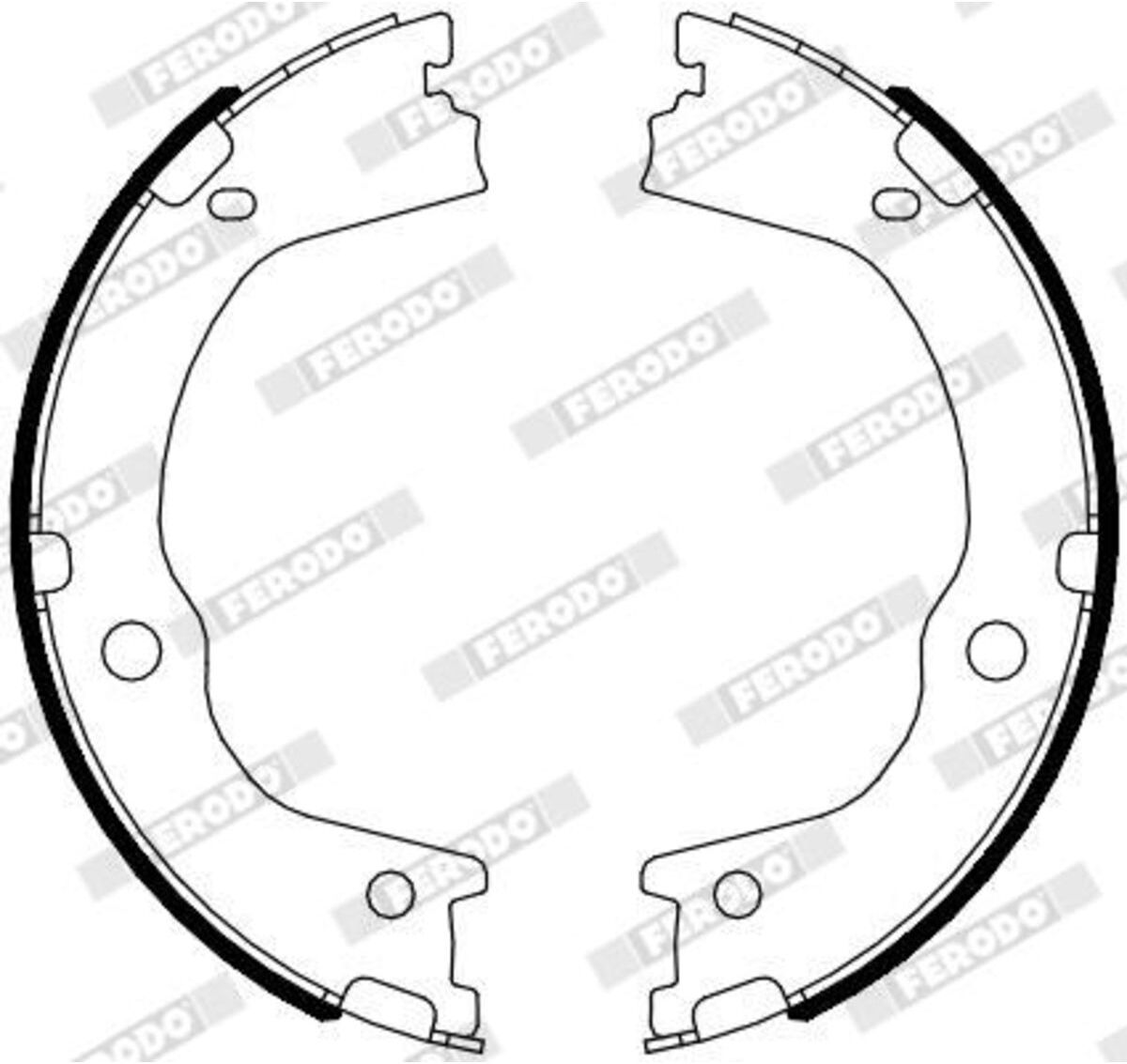 Bremsbackensatz, Feststellbremse FERODO FSB4089
