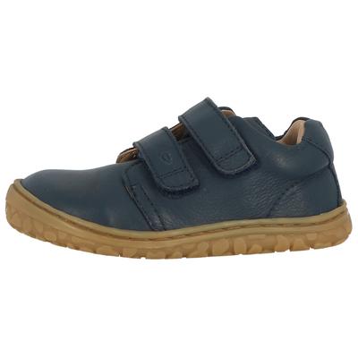 Barfußschuh LURCHI "Noah Barefoot", Mädchen, Gr. 25, Leder, blau (navy), Nappaleder, Schuhe Barfußschuh, Klettschuh mit weichem Schaftrand, Größenschablone zum Download