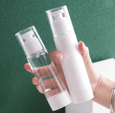 Inspire Essentials Clear Airless Pump Bottle Travel Size Cosmetic Cream Dispenser h 1pc
