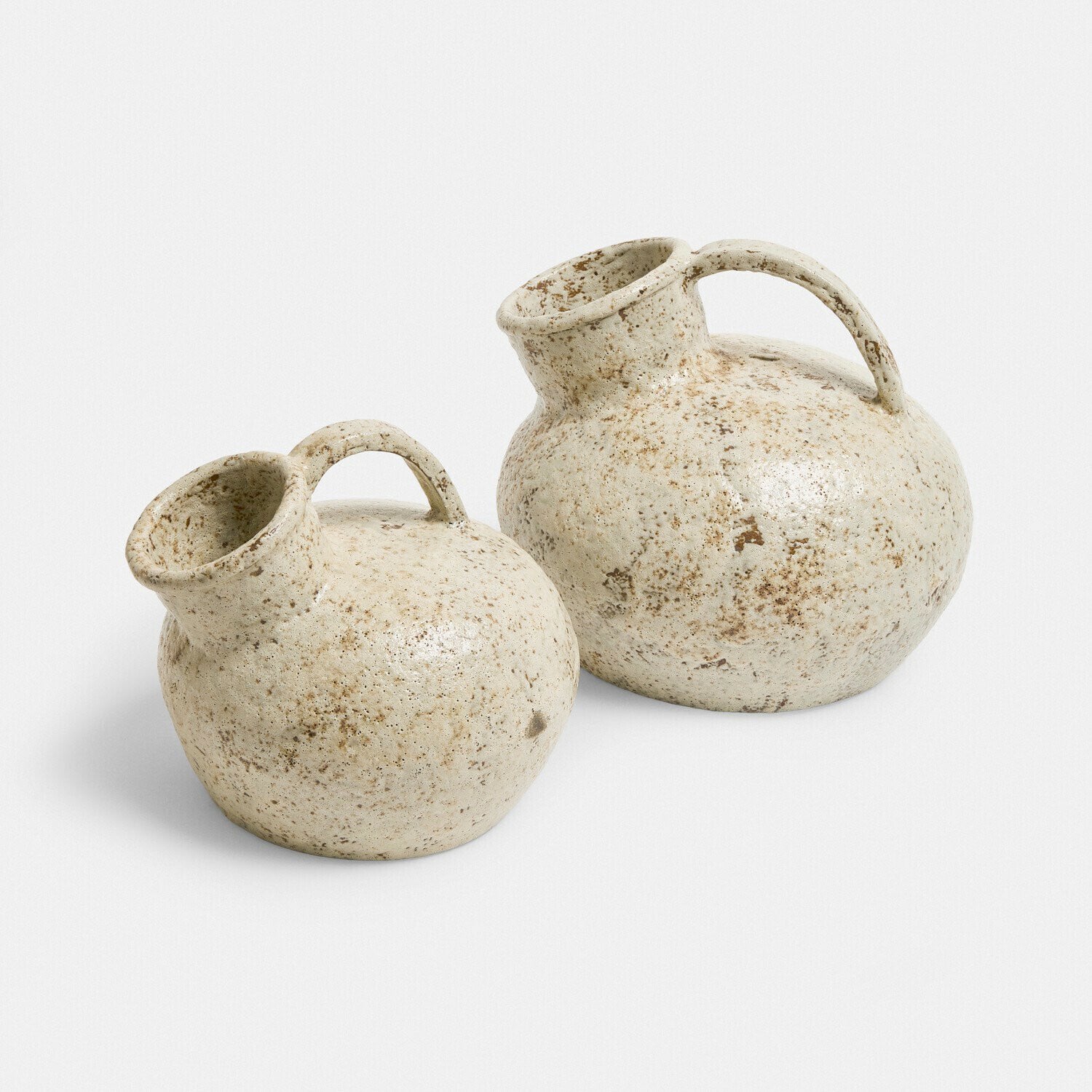 Loberon Vase 2er Set Gravière antiekcrème