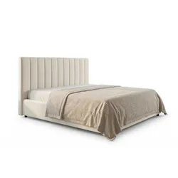 POLSTERBETT CATTURA Cremeweiß Velvet