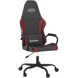 vidaXL Gaming-Stuhl Schwarz und Weinrot Kunstleder